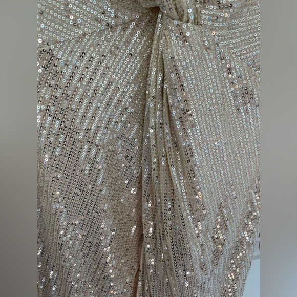 Pink Lily- Champagne Sequined Dress- Size Medium - Picture 7 of 11